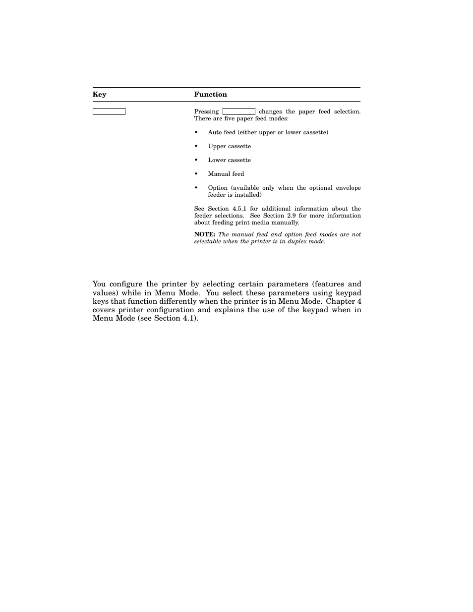 2 using the keypad in menu mode, Table 3–3 (cont.): keypad functions: keypad mode | HP 220240 User Manual | Page 85 / 255