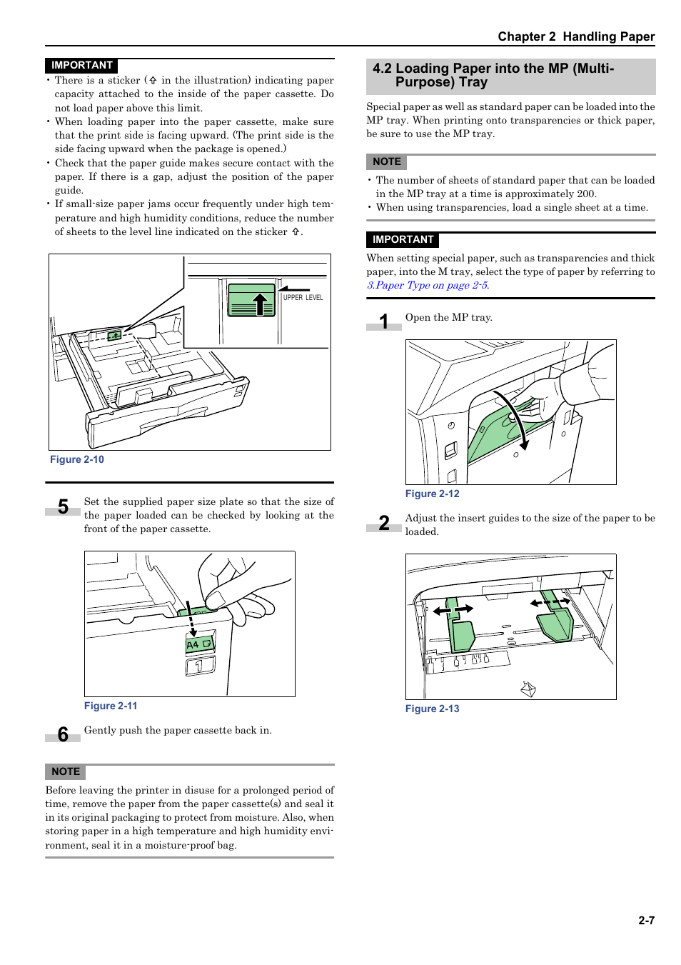 2 loading paper into the mp (multi- purpose) tray | HP WP36/50 User Manual | Page 20 / 115