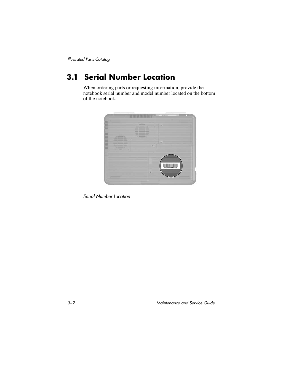 1 serial number location –2, 1 serial number location | HP zx5000 User Manual | Page 67 / 272