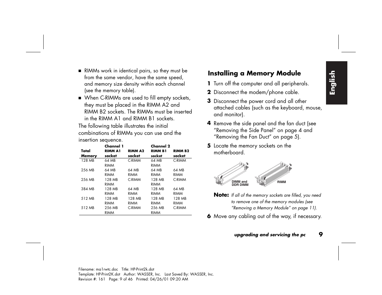 English | HP 79XXY User Manual | Page 13 / 144