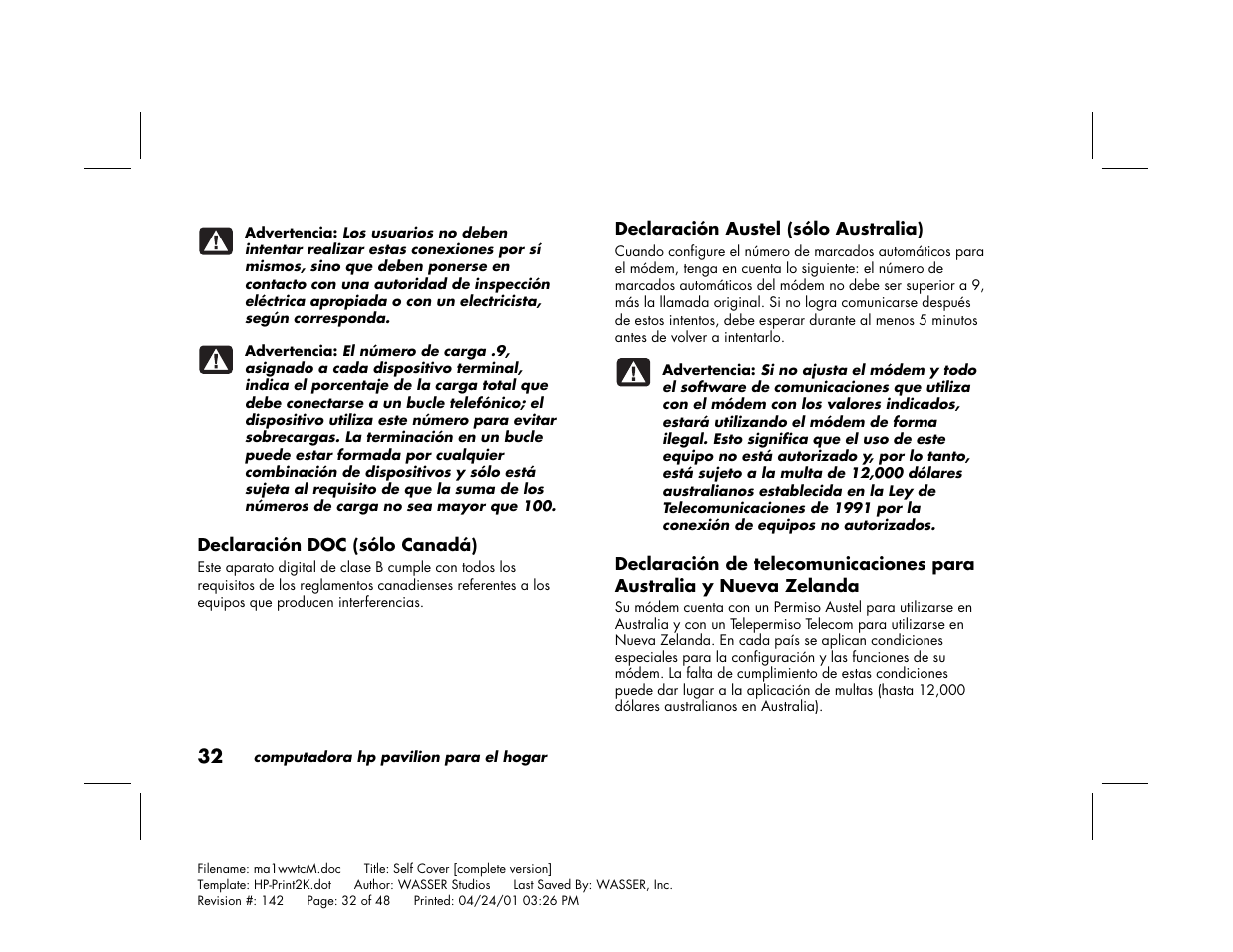 HP 79XXY User Manual | Page 132 / 144