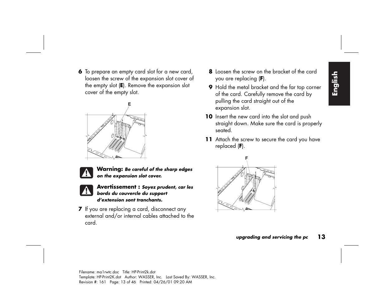 English | HP 79XXY User Manual | Page 17 / 144