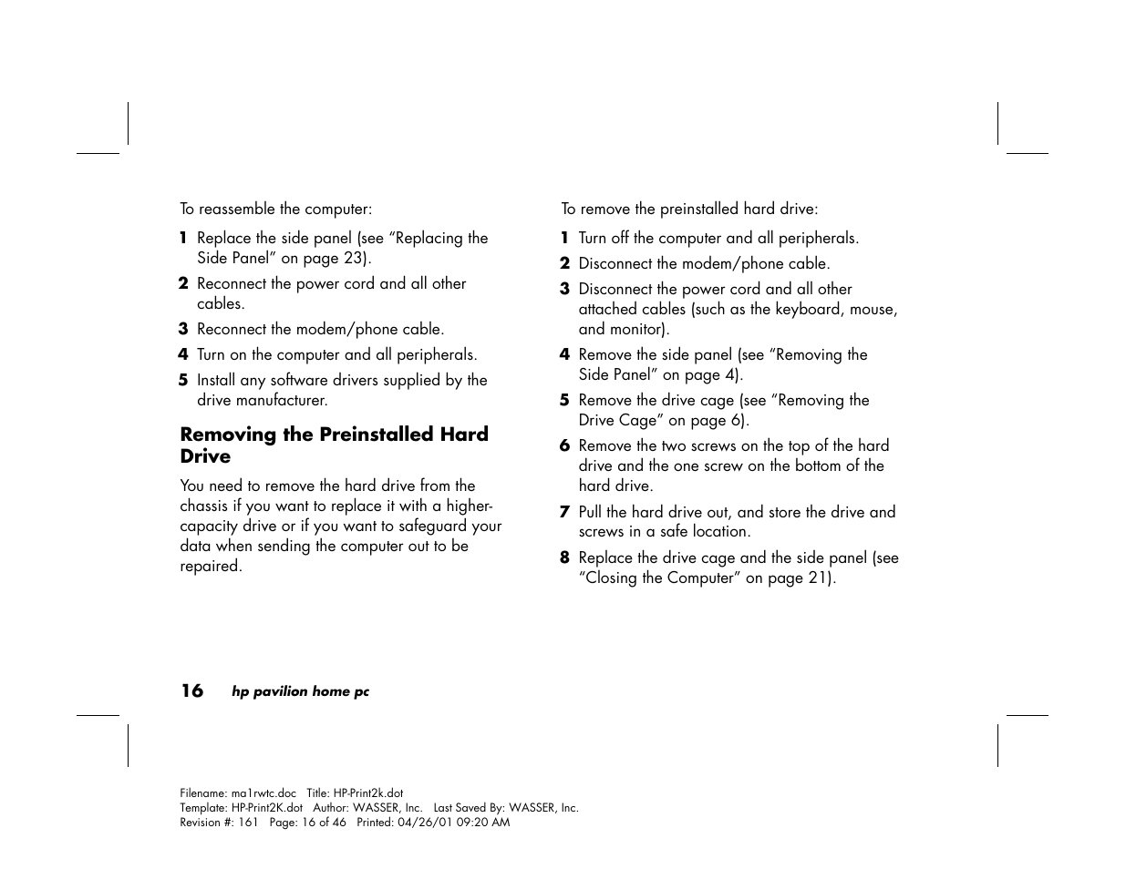 HP 79XXY User Manual | Page 20 / 144