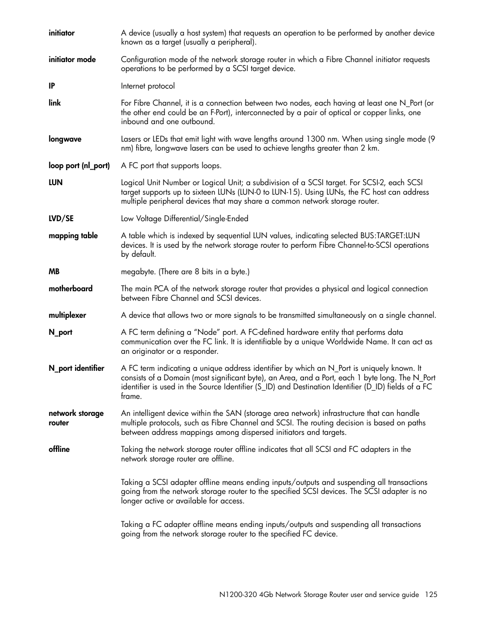 HP N1200-320 User Manual | Page 125 / 132