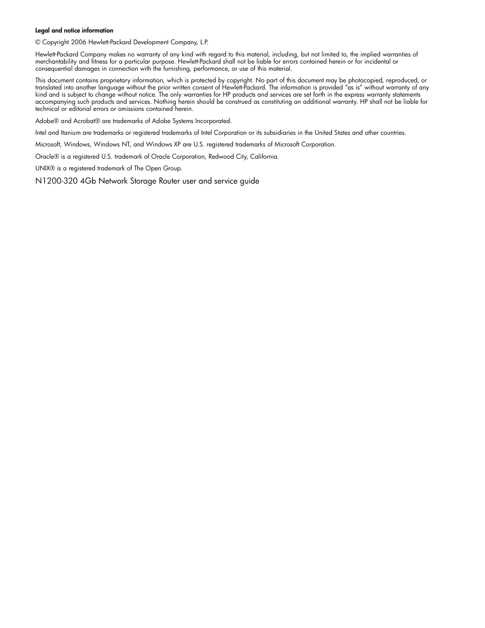 HP N1200-320 User Manual | Page 2 / 132