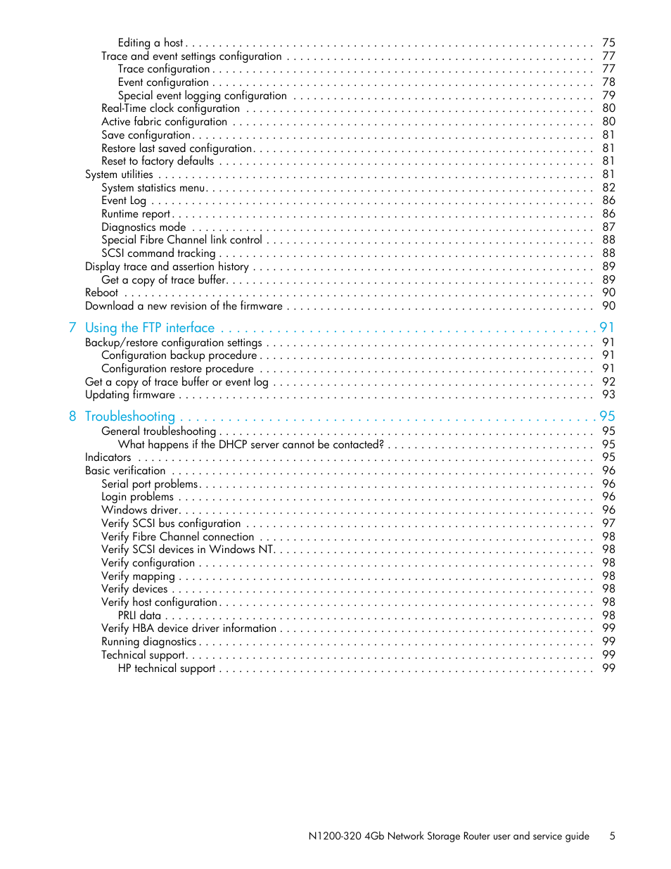 HP N1200-320 User Manual | Page 5 / 132