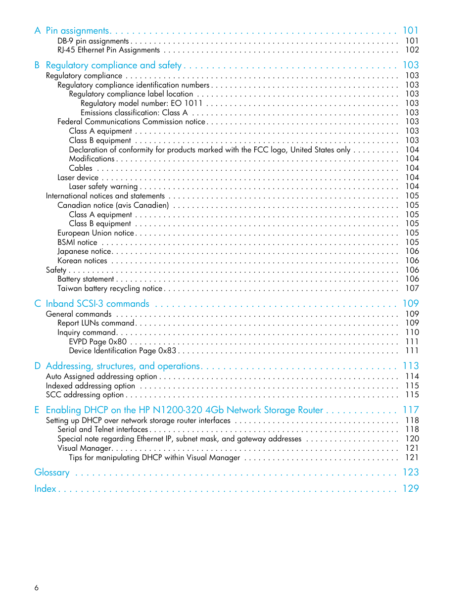 HP N1200-320 User Manual | Page 6 / 132