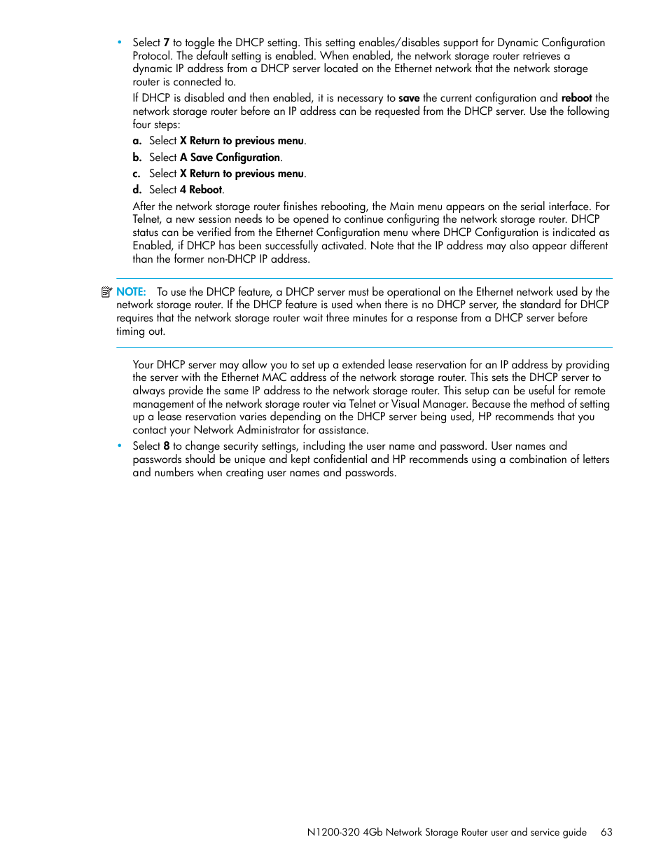 HP N1200-320 User Manual | Page 63 / 132