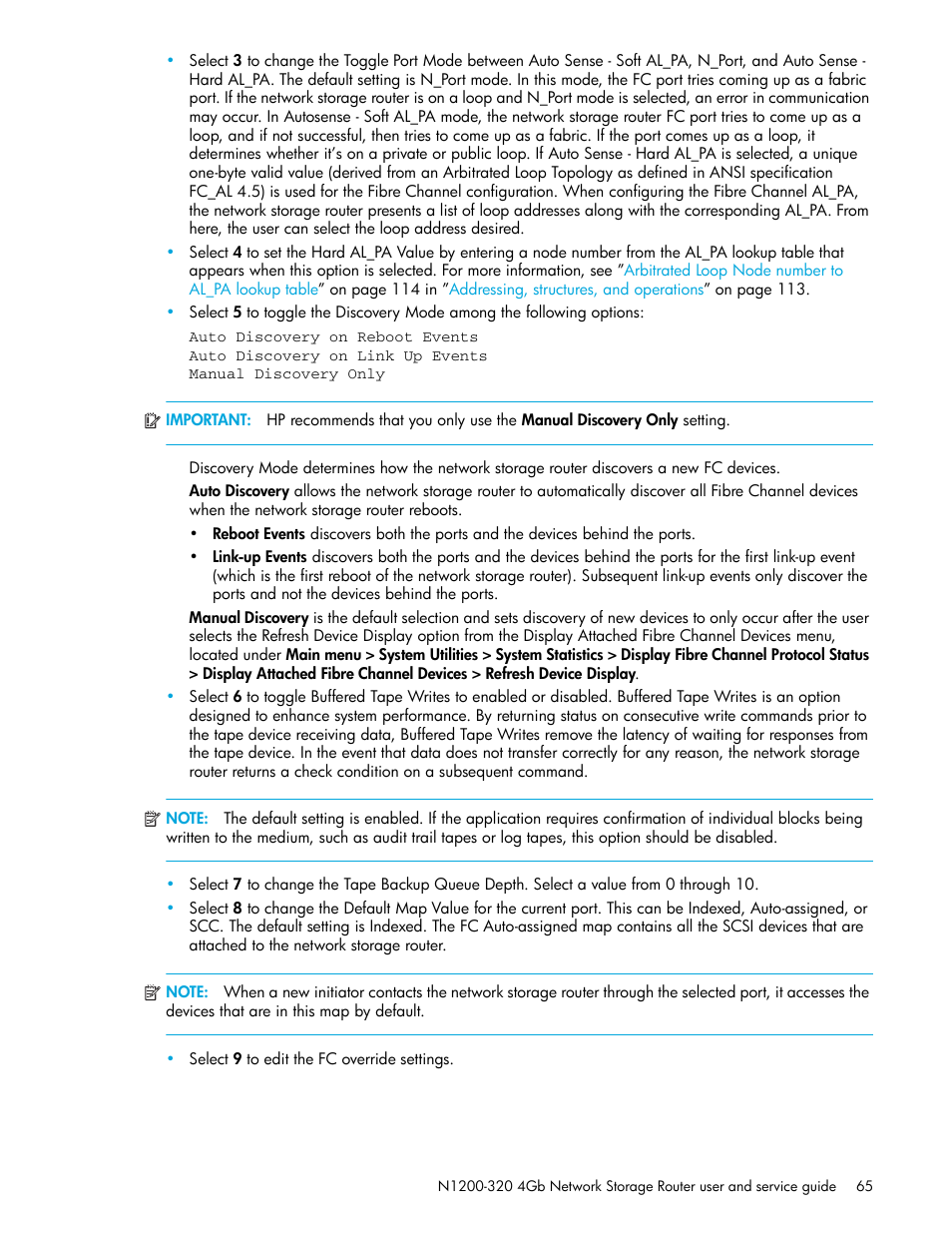 HP N1200-320 User Manual | Page 65 / 132