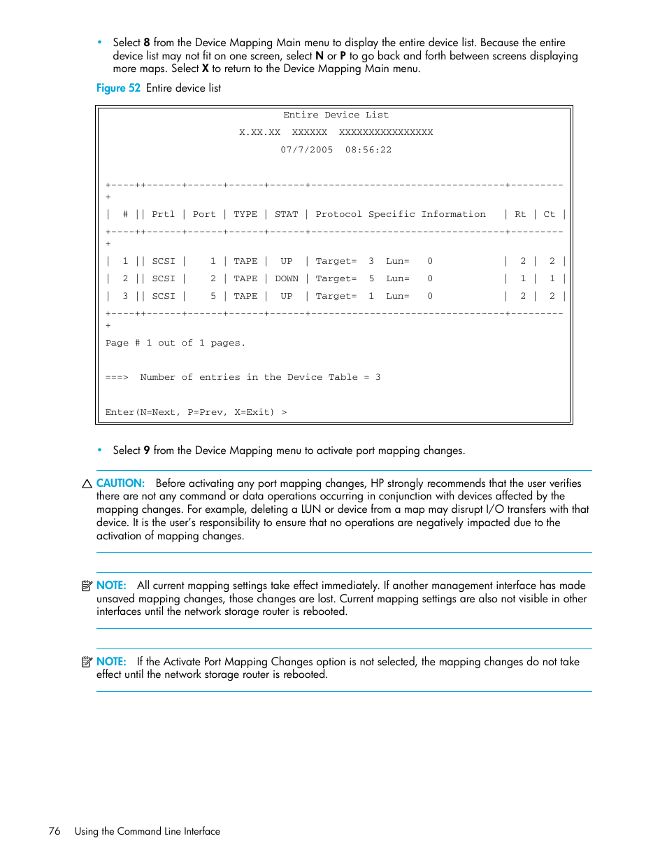 Figure 52 entire device list | HP N1200-320 User Manual | Page 76 / 132