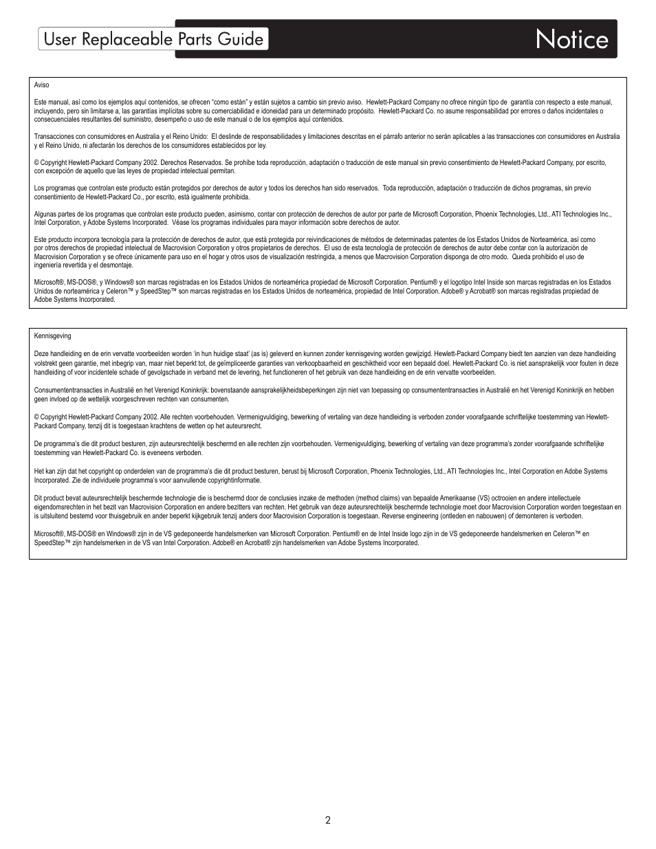 HP X09 User Manual | Page 2 / 54