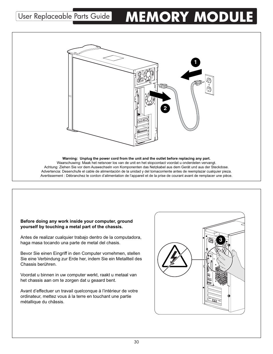 User replaceable parts guide | HP X09 User Manual | Page 30 / 54