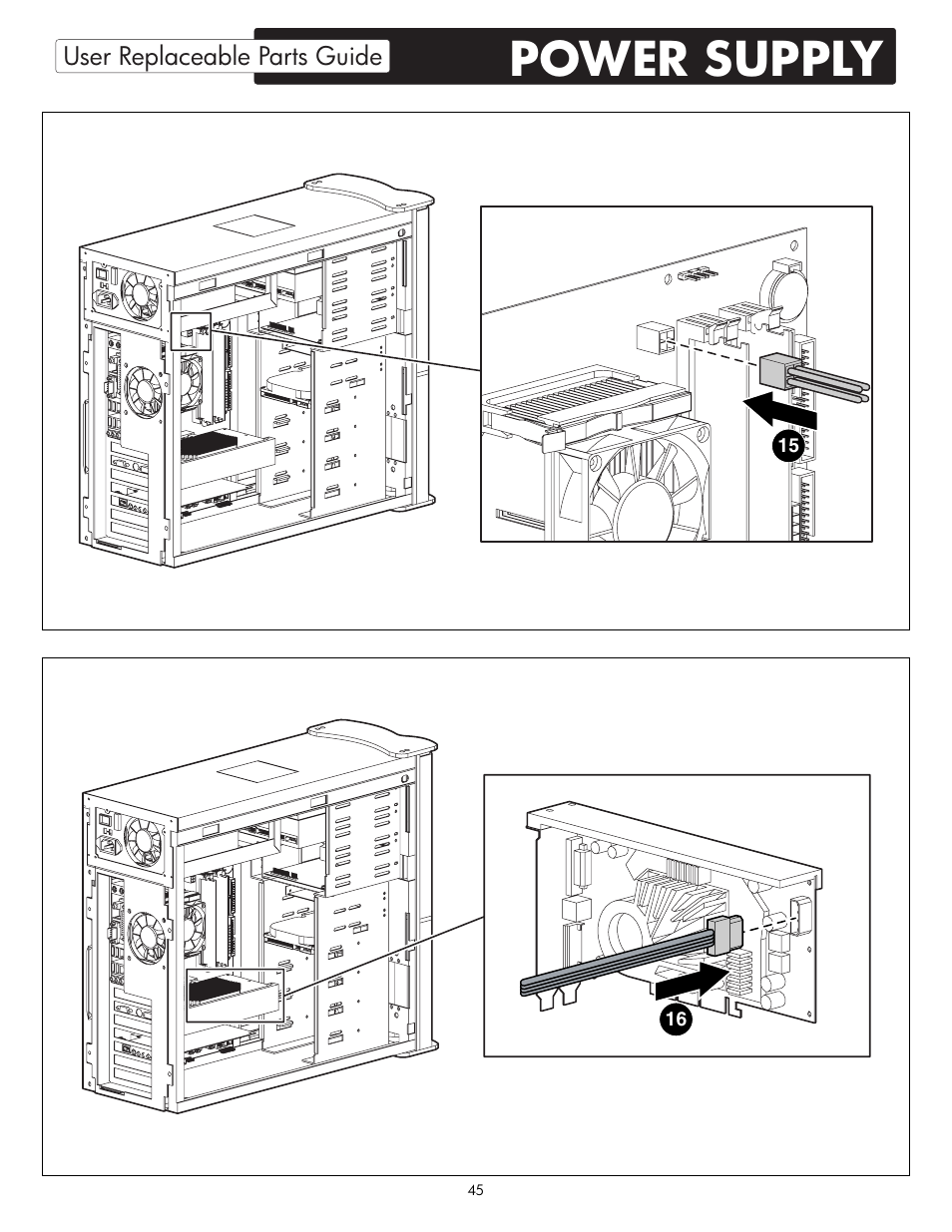 Power supply | HP X09 User Manual | Page 45 / 54