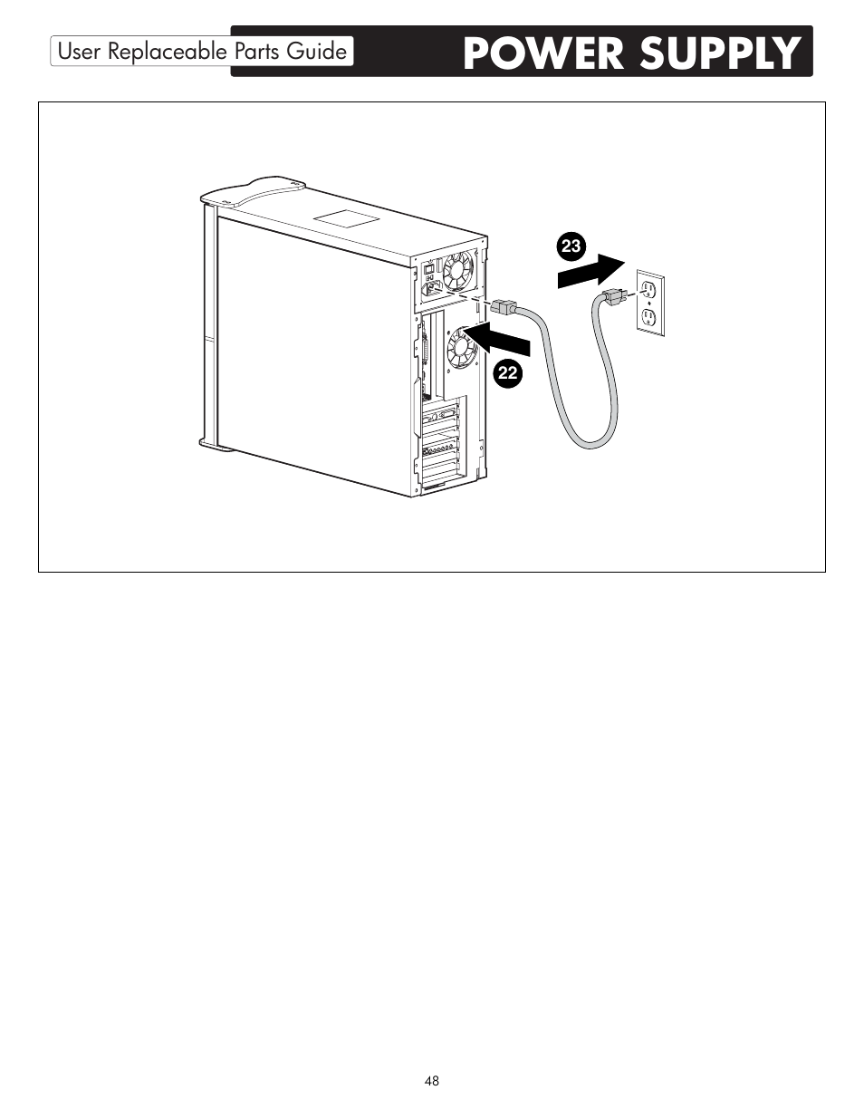 Power supply | HP X09 User Manual | Page 48 / 54