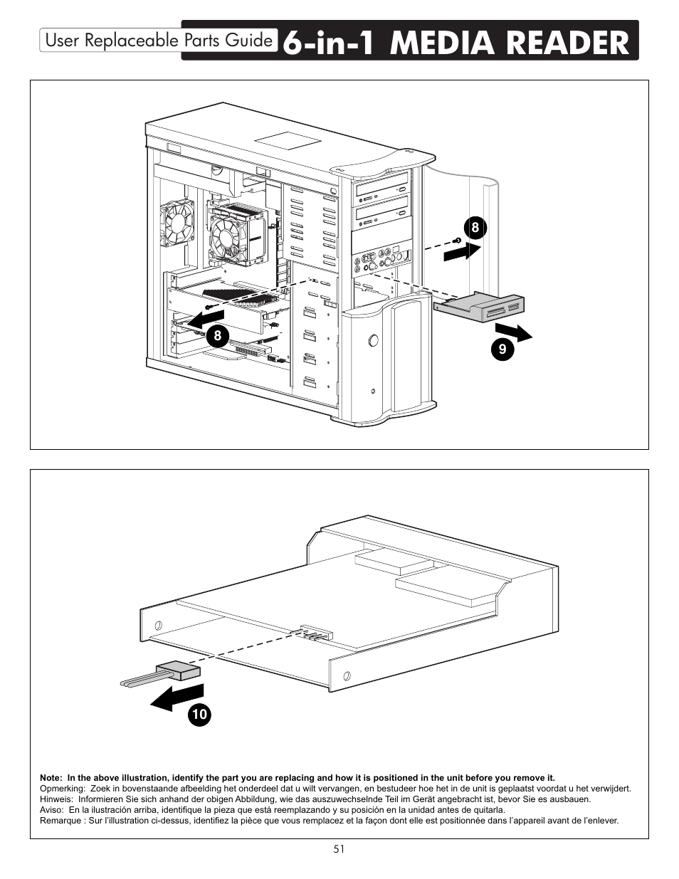 In-1 media reader | HP X09 User Manual | Page 51 / 54