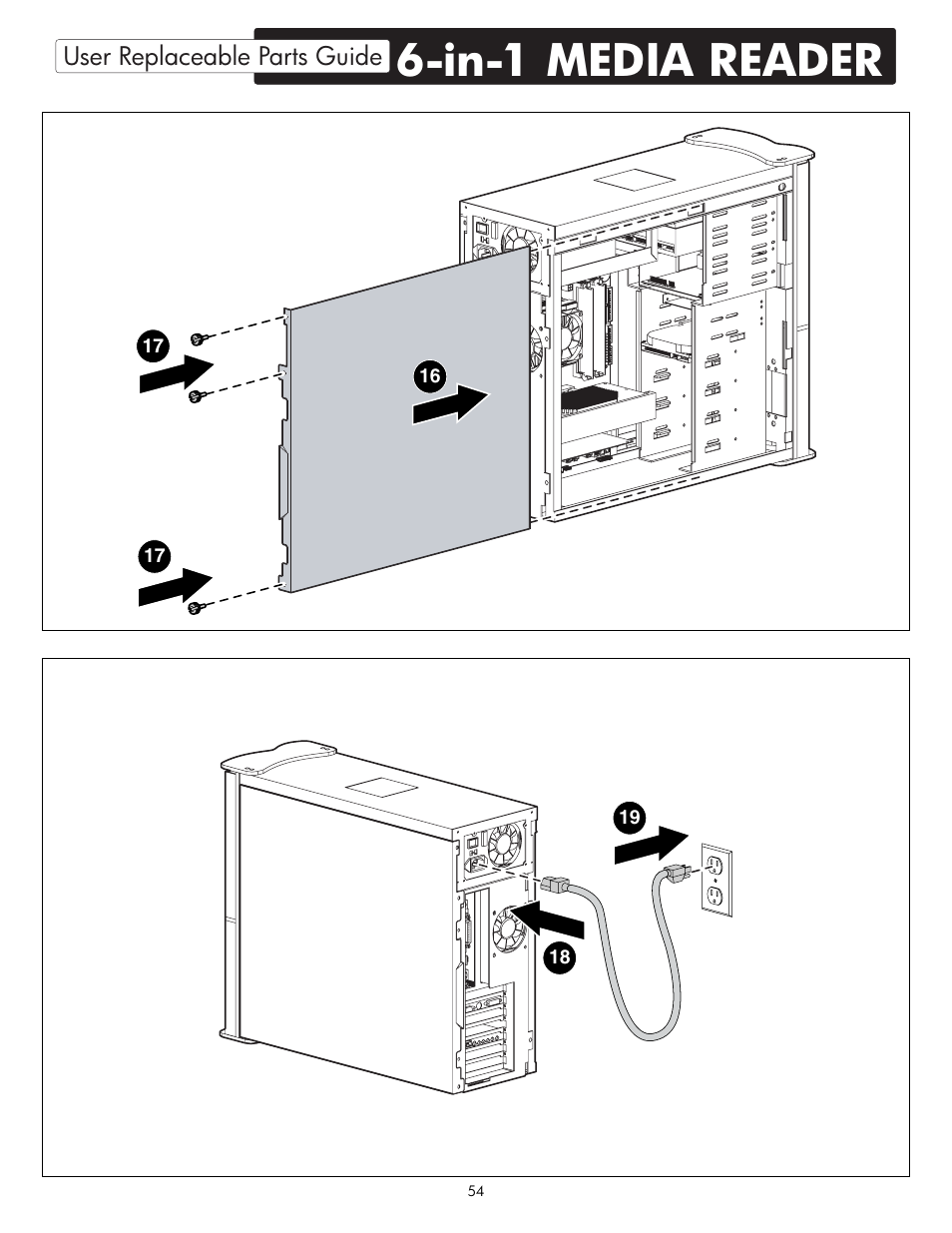 In-1 media reader | HP X09 User Manual | Page 54 / 54