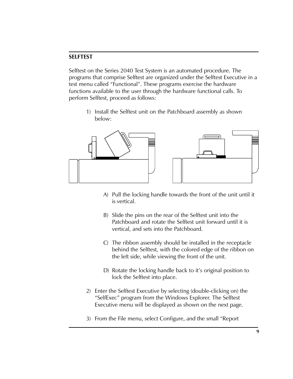 Selftest | HP 2040D User Manual | Page 10 / 67