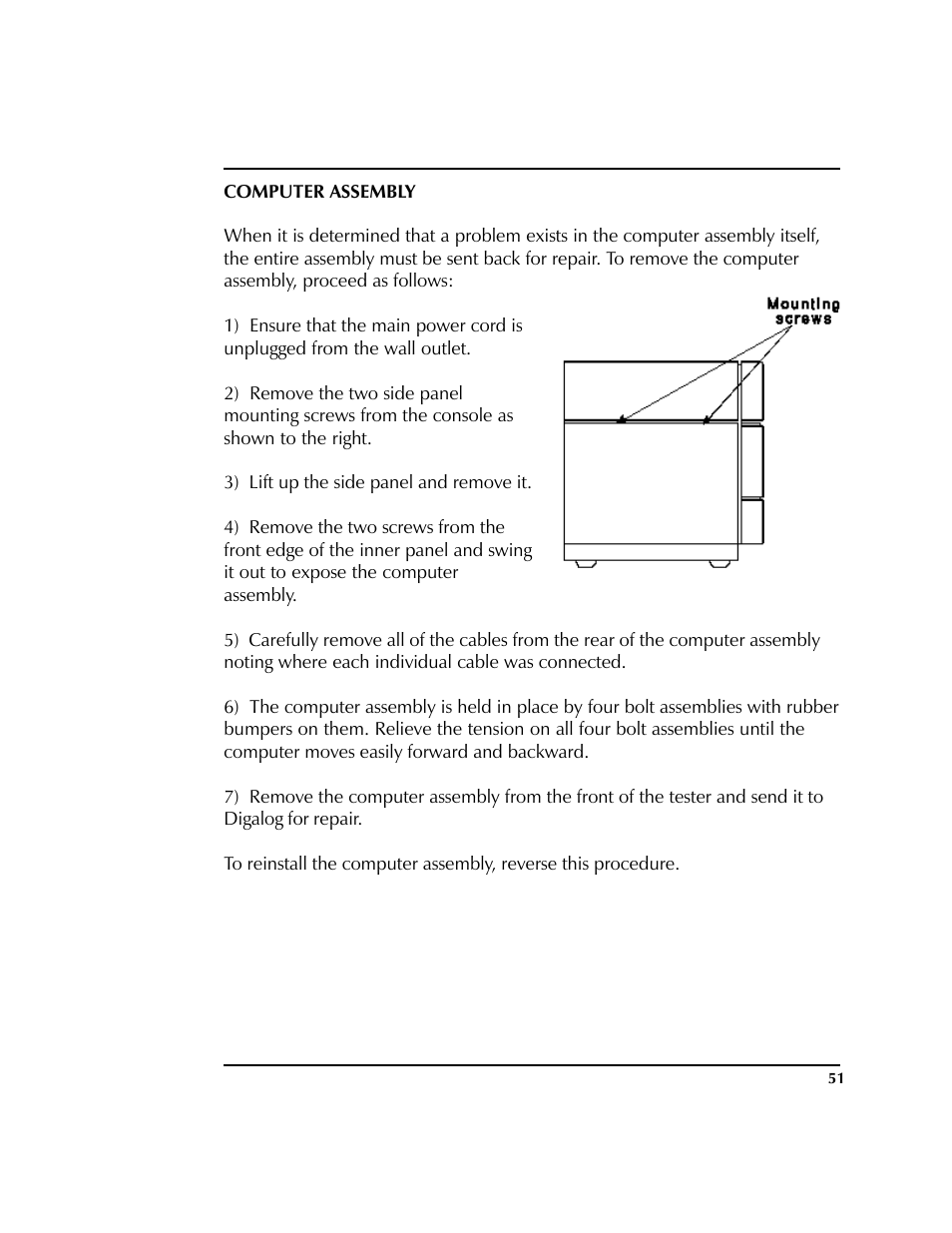 Computer assembly | HP 2040D User Manual | Page 52 / 67