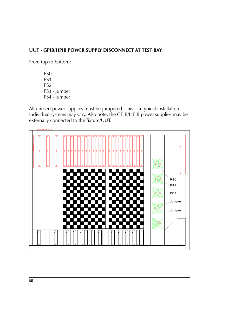 Uut - gpib/hpib p/s disconnect at test bay | HP 2040D User Manual | Page 61 / 67