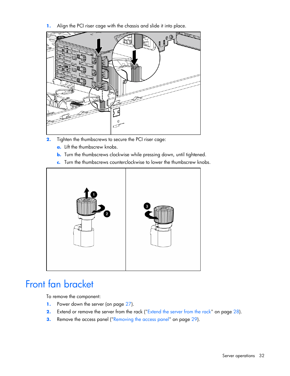 Front fan bracket | HP DL385 User Manual | Page 32 / 124