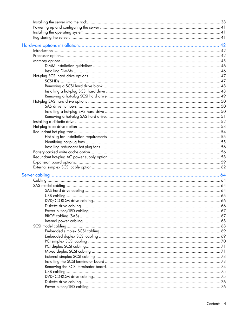 HP DL385 User Manual | Page 4 / 124