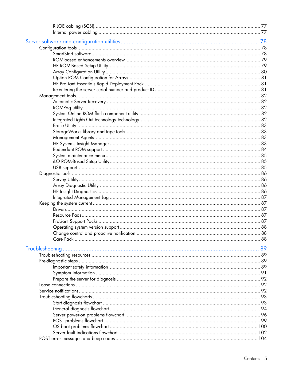 HP DL385 User Manual | Page 5 / 124