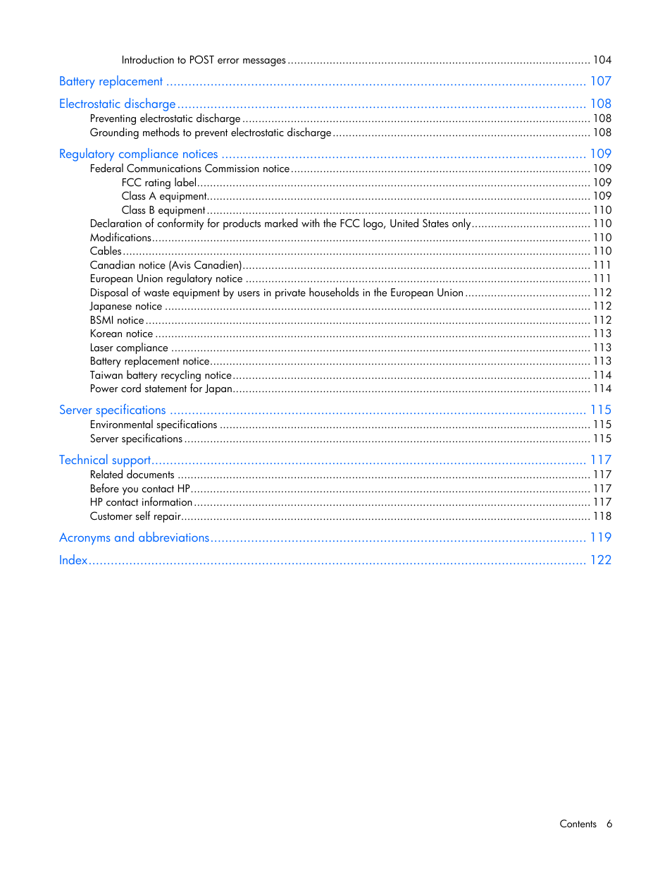 HP DL385 User Manual | Page 6 / 124
