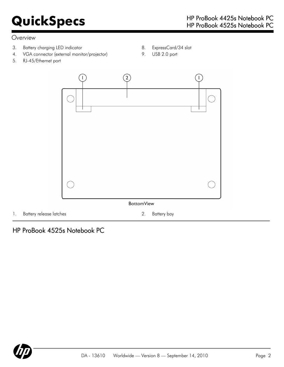 Quickspecs | HP VC133 User Manual | Page 2 / 38