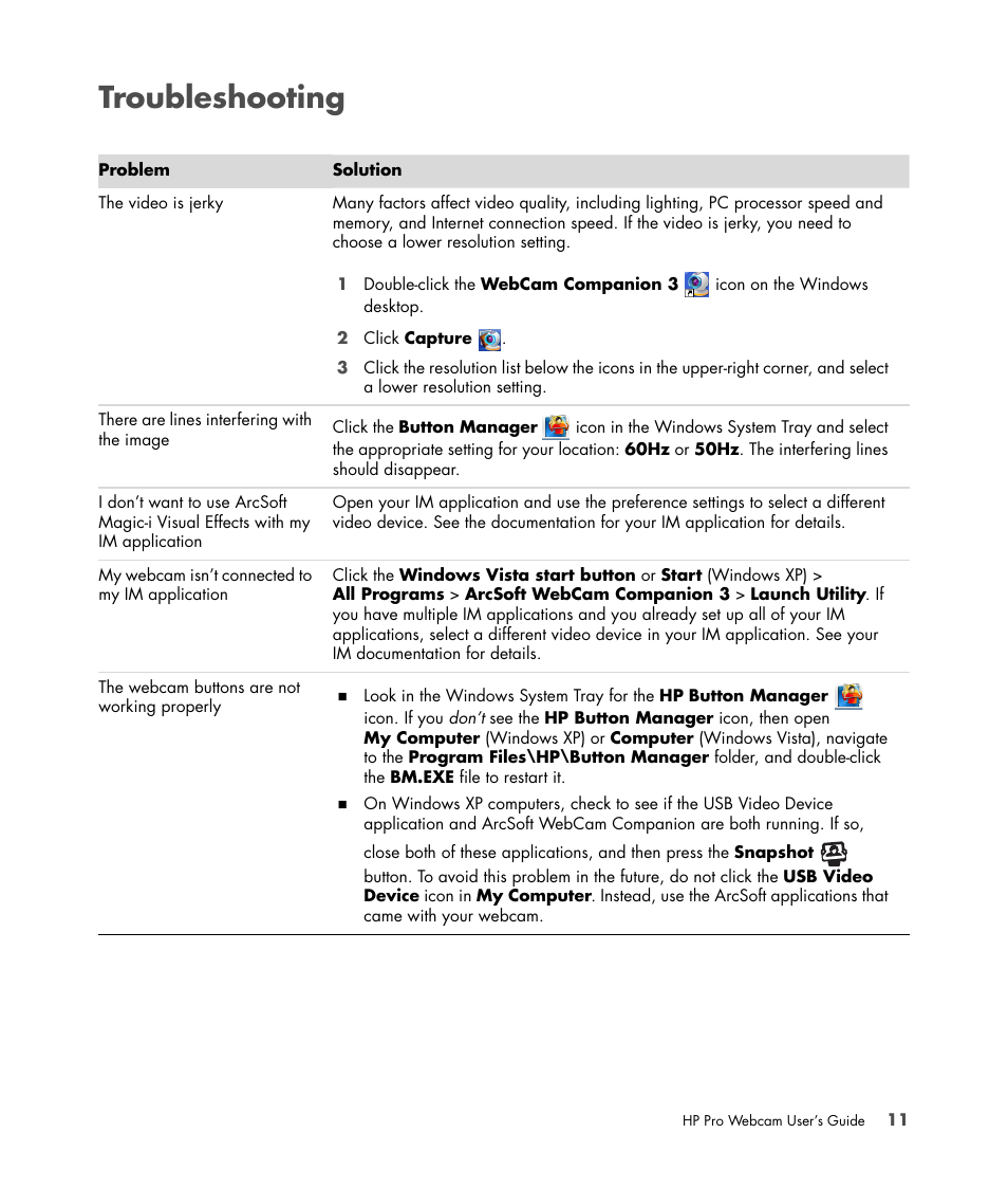 Troubleshooting | HP 575739-001 User Manual | Page 15 / 16