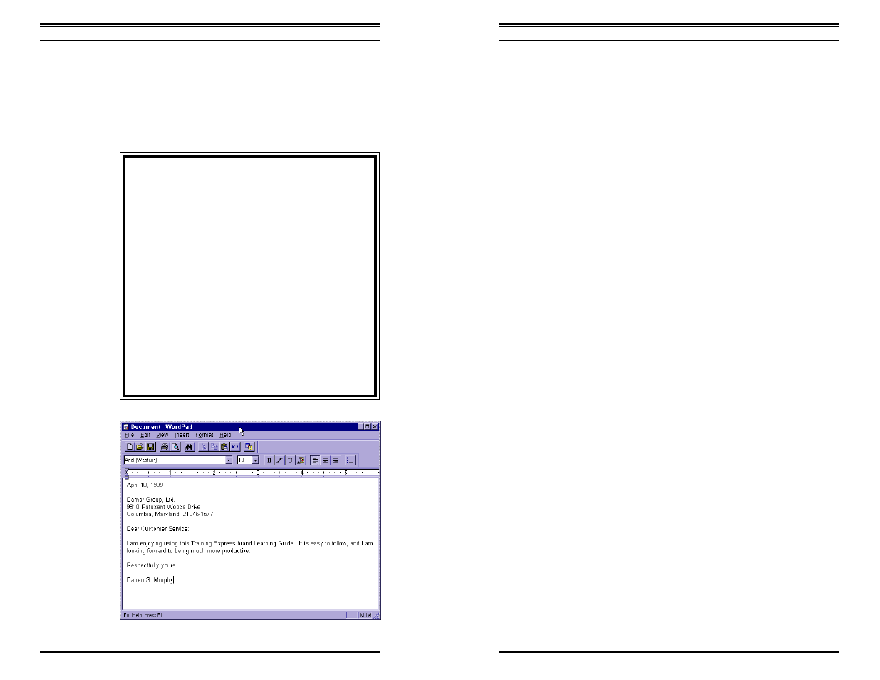 Windows 98 commands learning objectives, Typing a document | HP Windows 98 Training express User Manual | Page 13 / 28