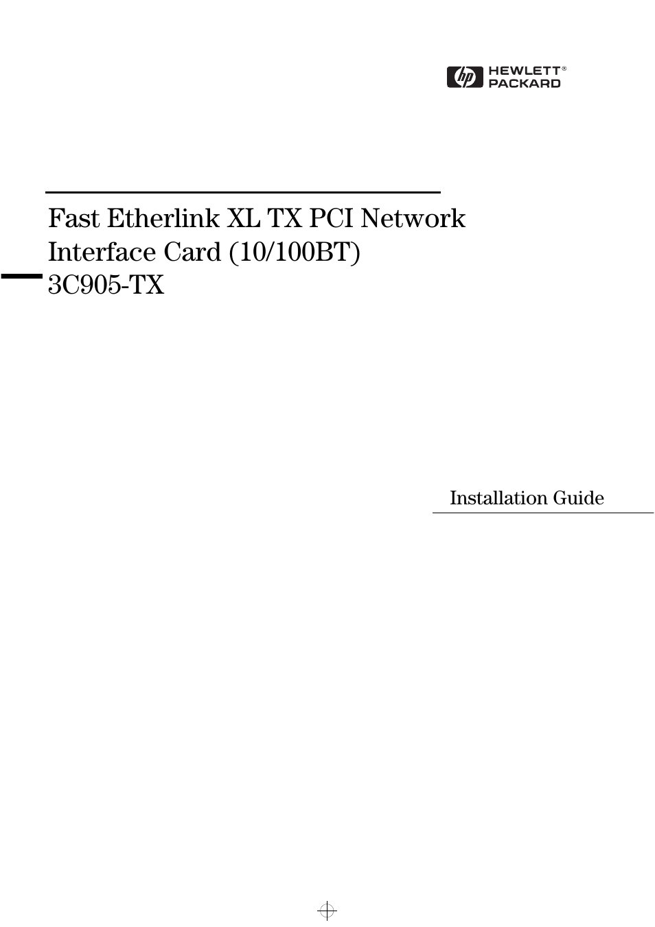 HP 3C905-TX User Manual | 42 pages