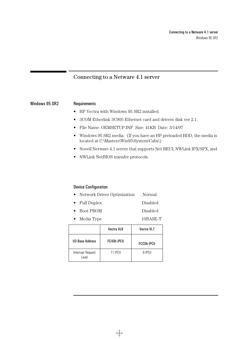 Connecting to a netware 4.1 server | HP 3C905-TX User Manual | Page 12 / 42