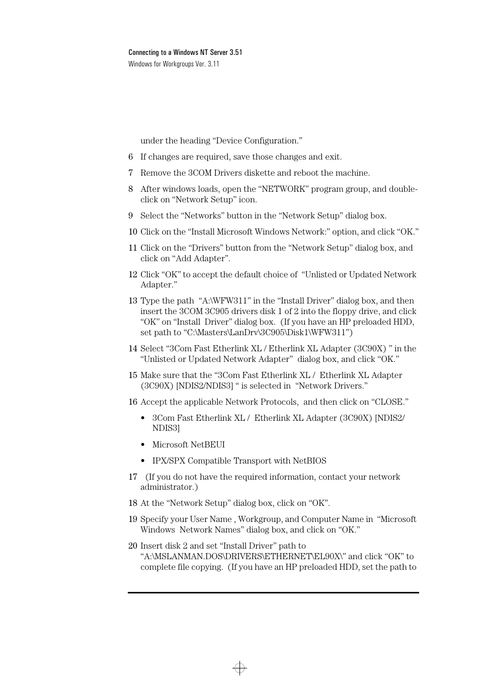 HP 3C905-TX User Manual | Page 16 / 42
