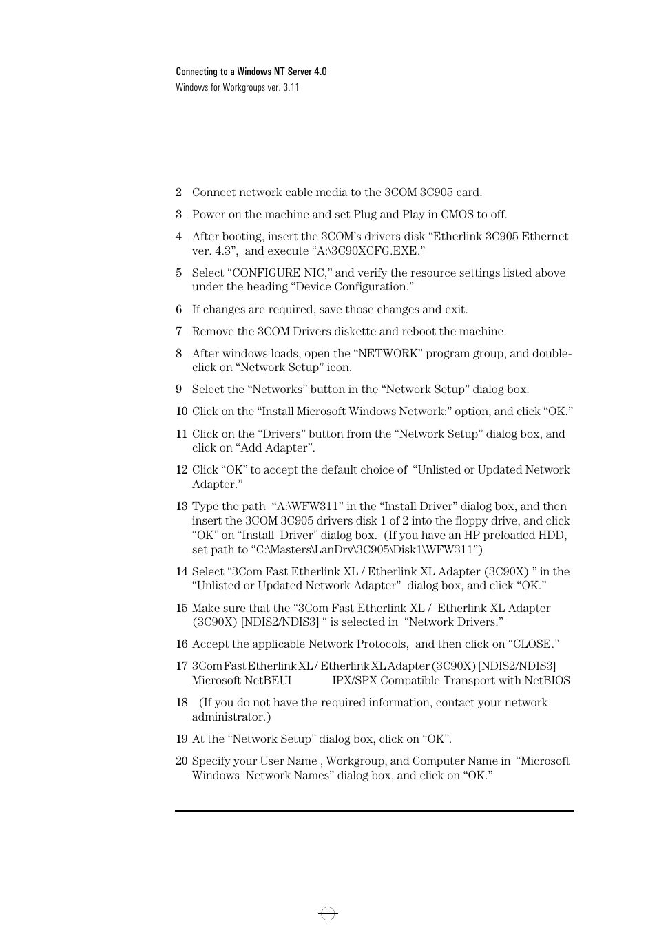 HP 3C905-TX User Manual | Page 29 / 42