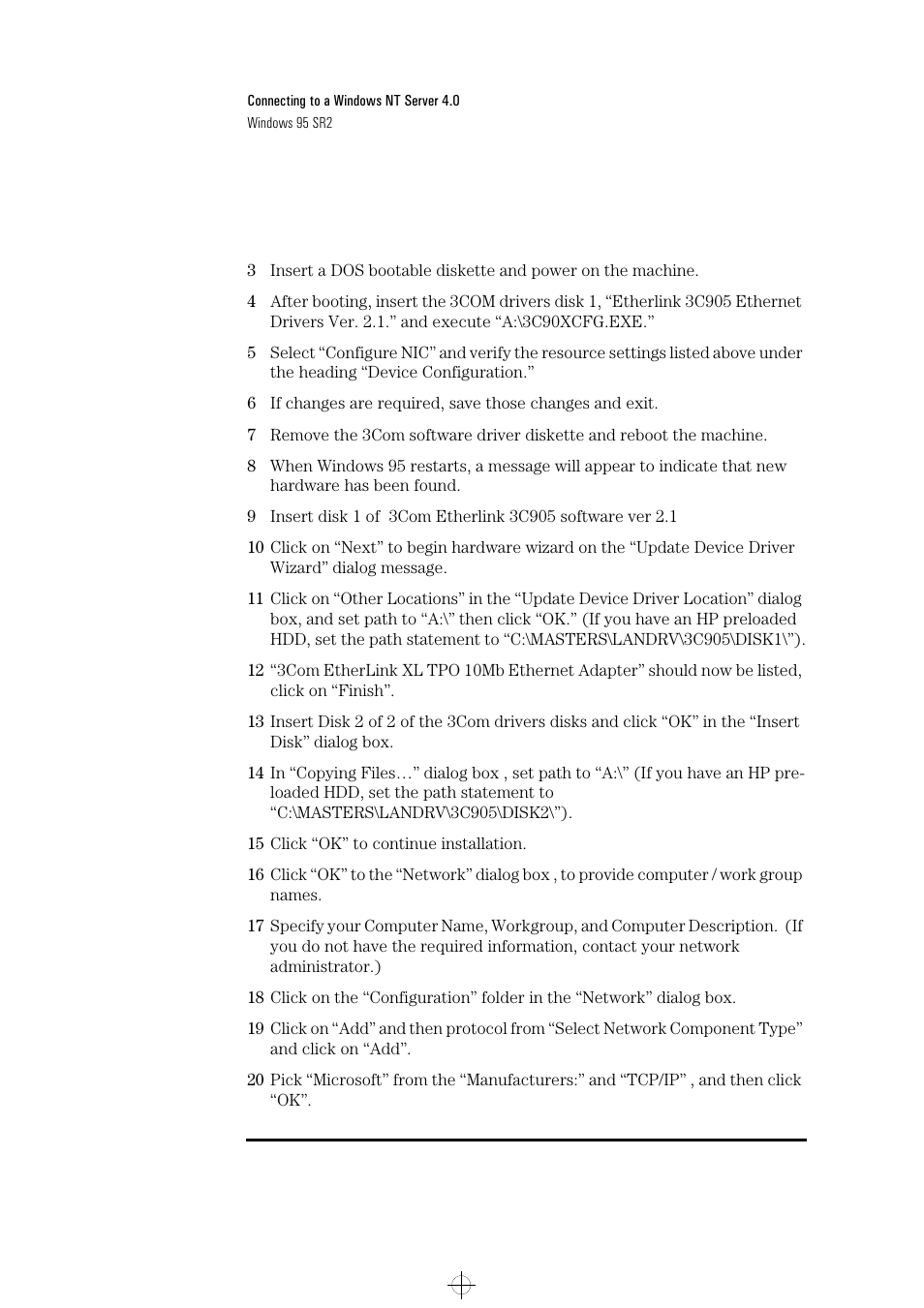 HP 3C905-TX User Manual | Page 32 / 42
