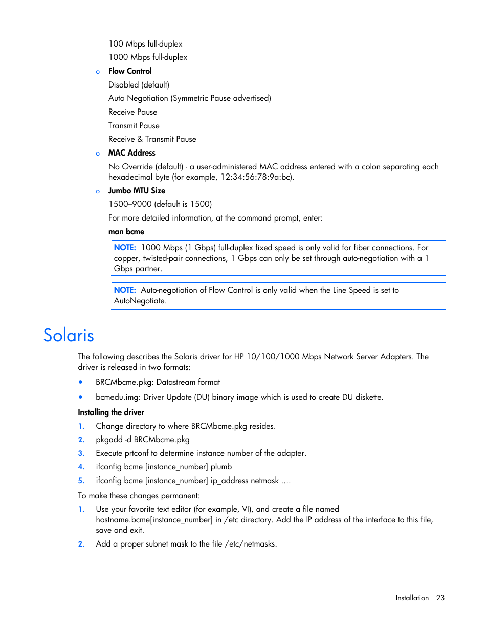 Solaris | HP 441877-00B User Manual | Page 23 / 176