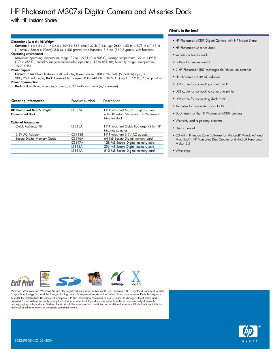 With hp instant share | HP PhotoSmart M307xi User Manual | Page 4 / 4