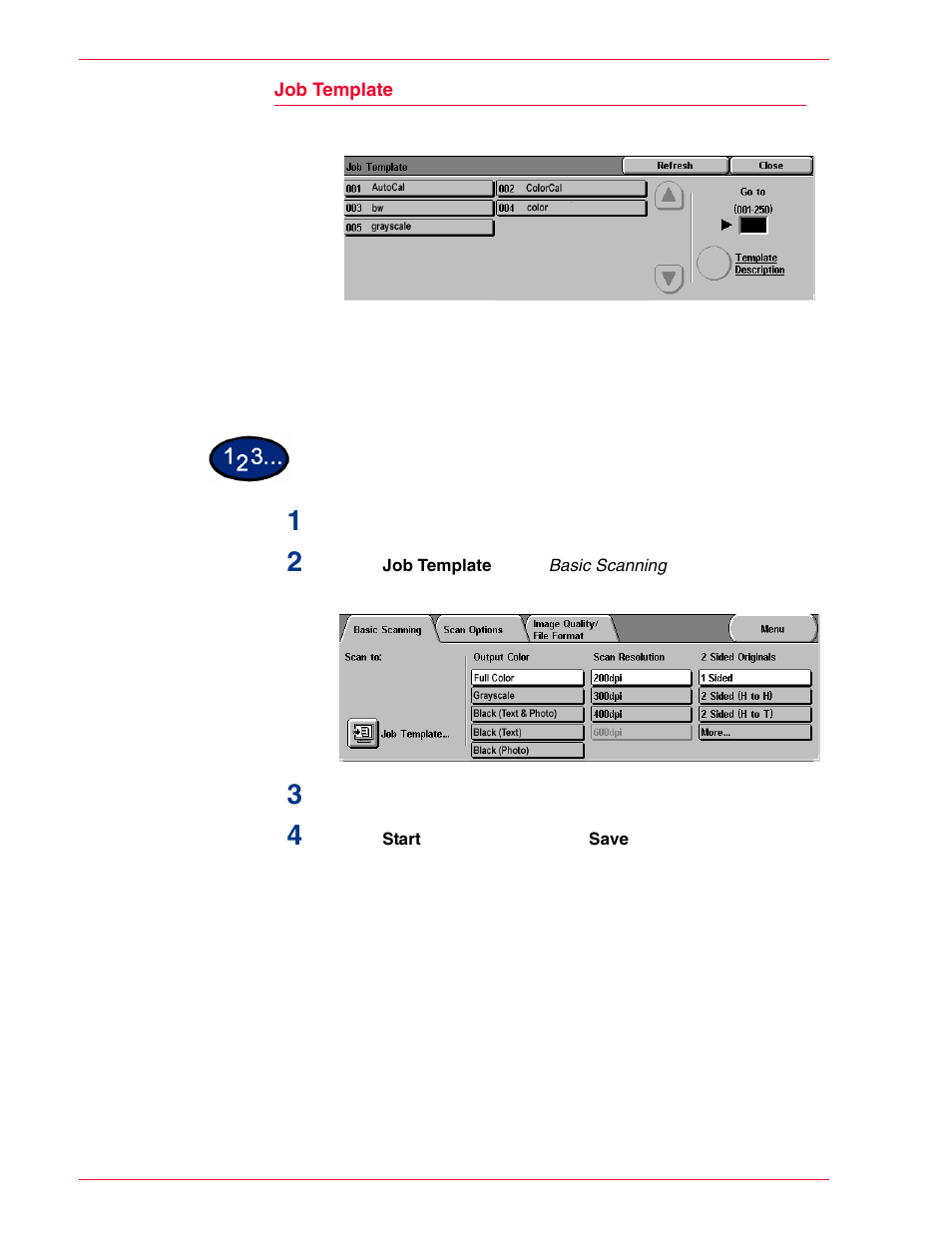 Job template | HP 3535 User Manual | Page 117 / 268