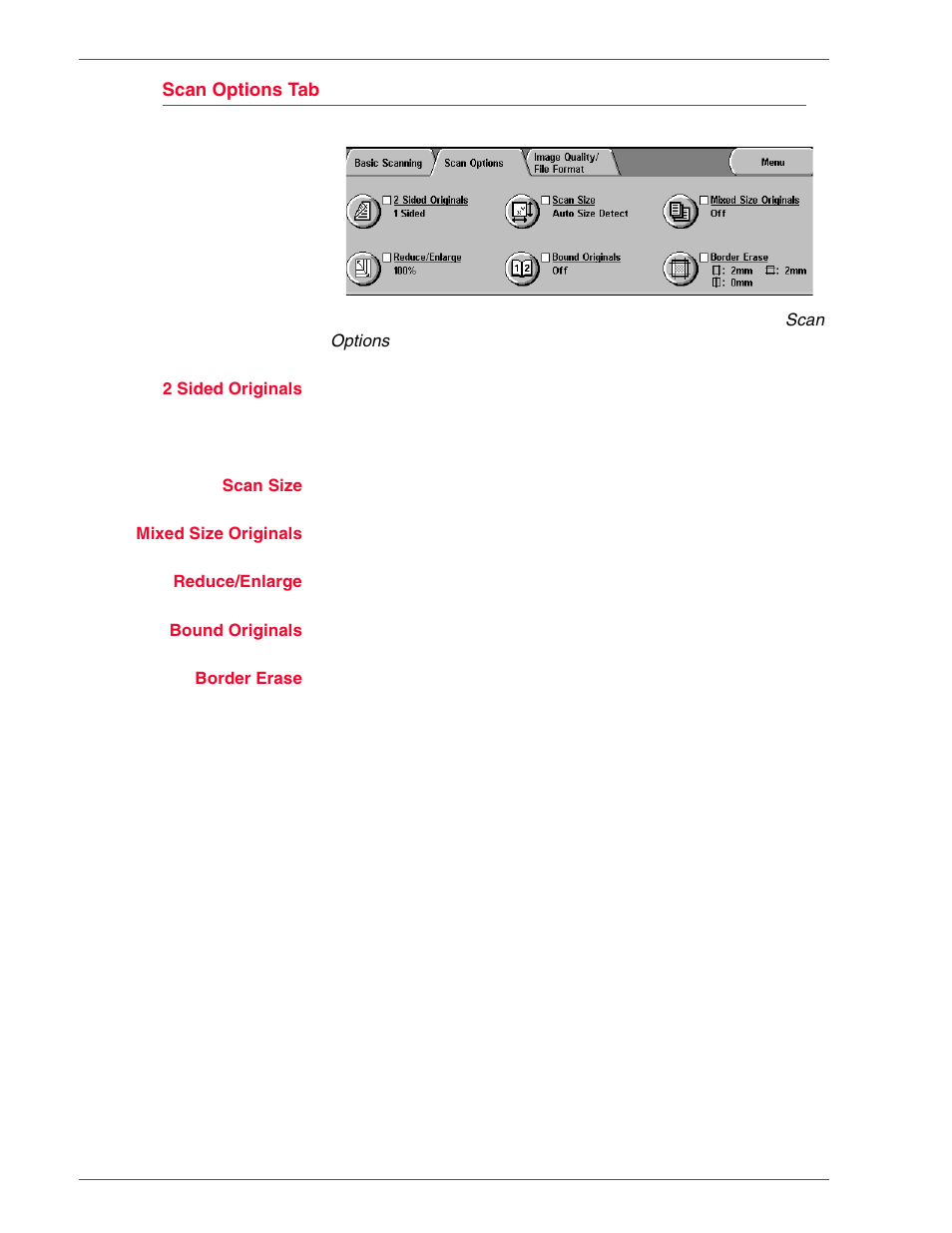 Scan options tab, Scan options tab 3–10 | HP 3535 User Manual | Page 122 / 268