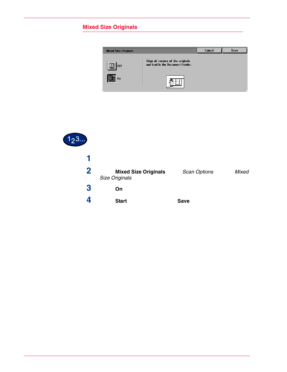 Mixed size originals | HP 3535 User Manual | Page 125 / 268