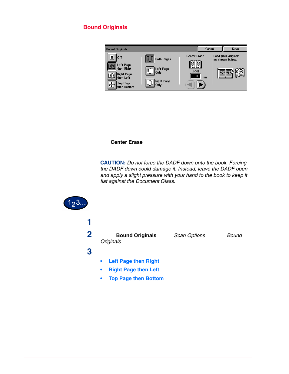 Bound originals | HP 3535 User Manual | Page 129 / 268