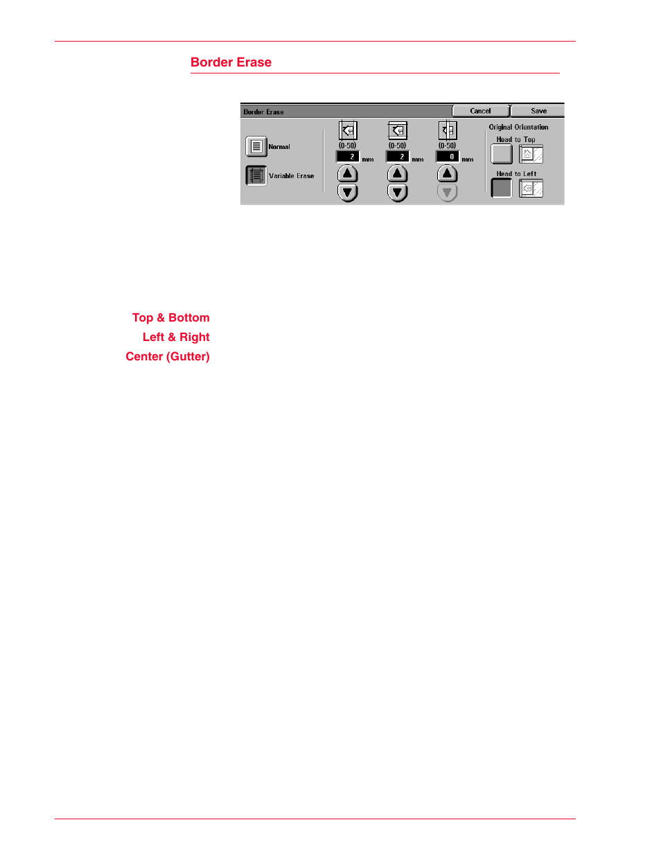 Border erase | HP 3535 User Manual | Page 131 / 268