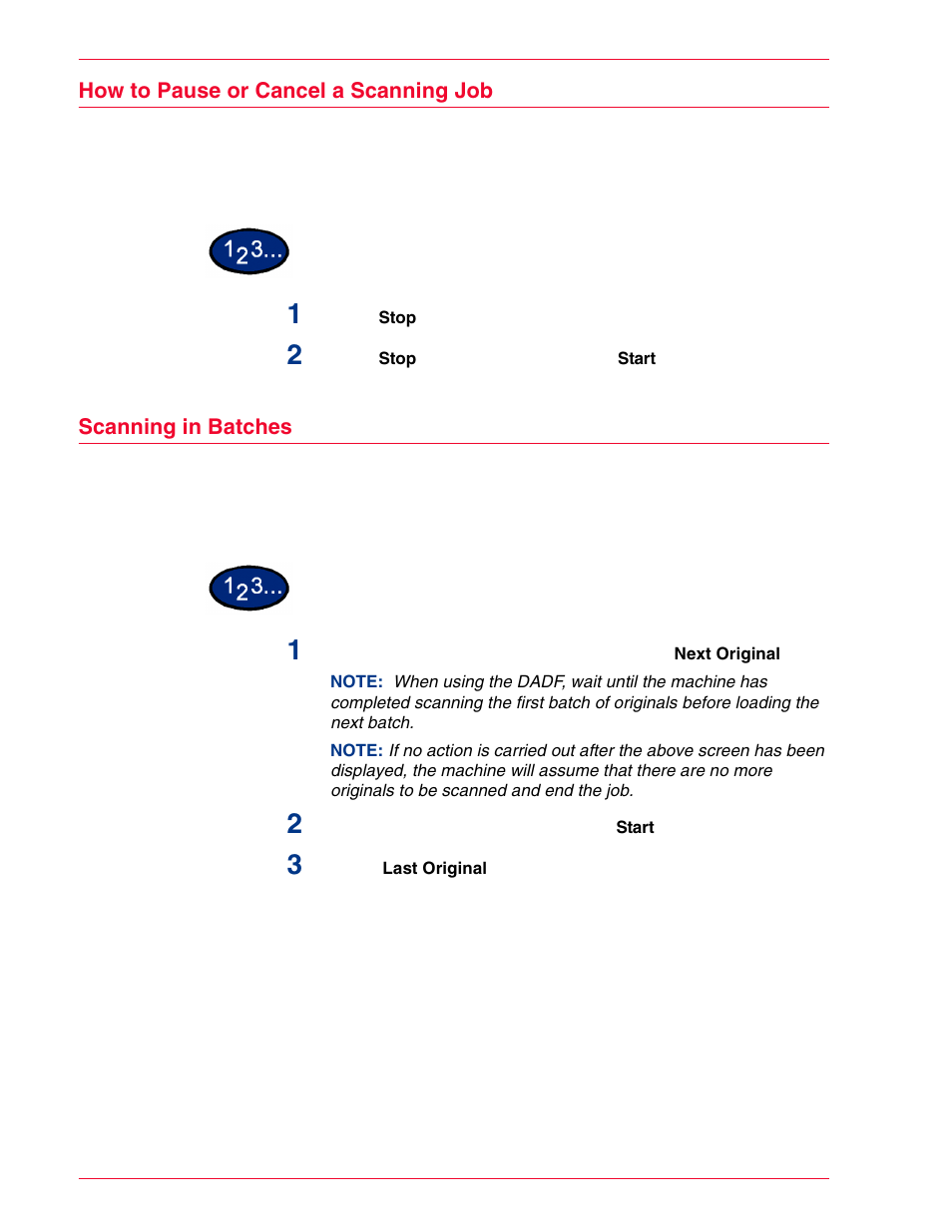 How to pause or cancel a scanning job, Scanning in batches, How to pause or cancel a scanning job 3–25 | Scanning in batches 3–25 | HP 3535 User Manual | Page 137 / 268