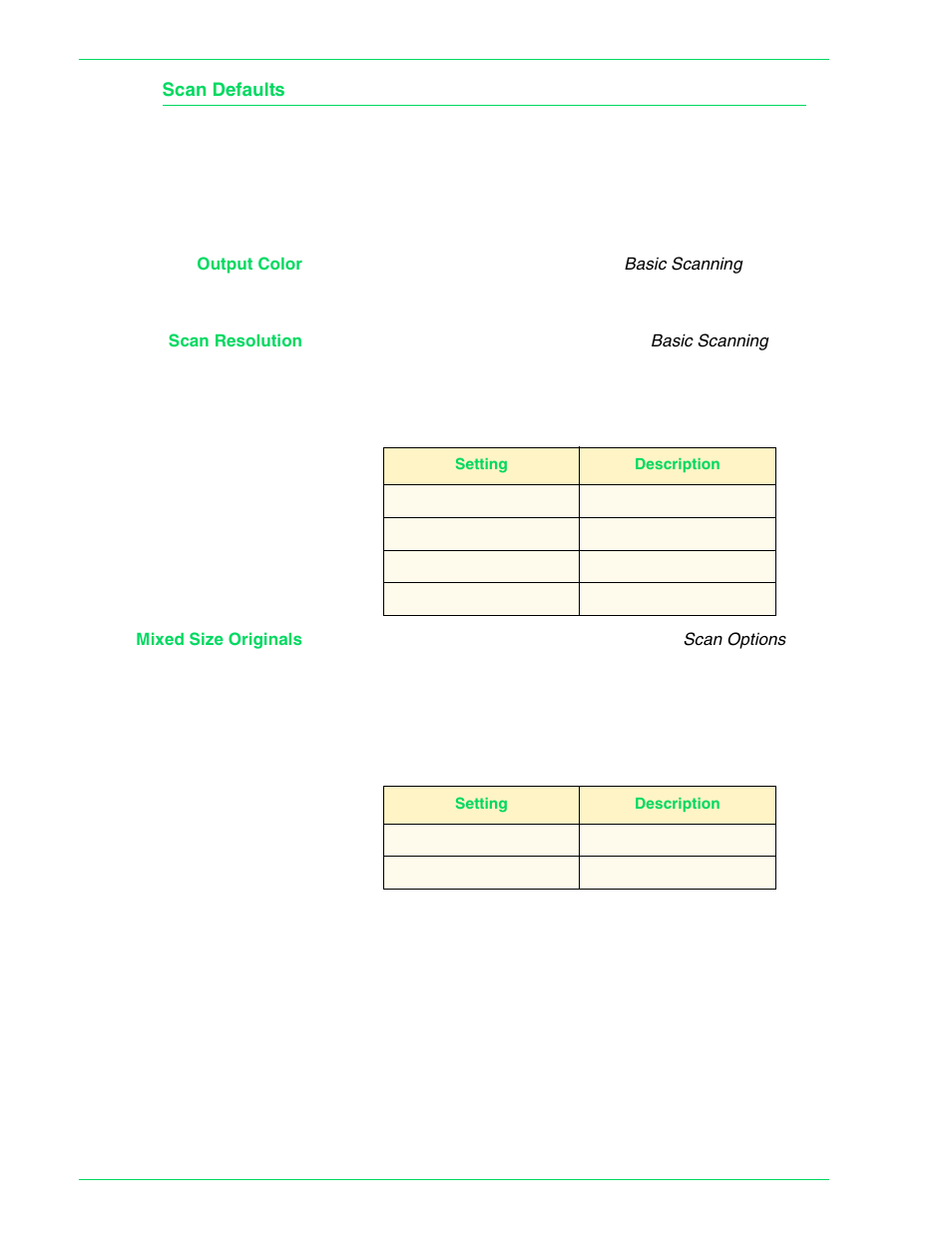 Scan defaults, Scan defaults 4–47 | HP 3535 User Manual | Page 185 / 268