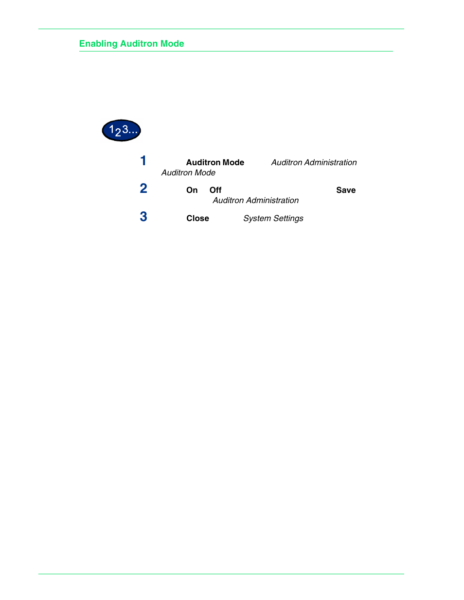 Enabling auditron mode, Enabling auditron mode 4–59 | HP 3535 User Manual | Page 197 / 268