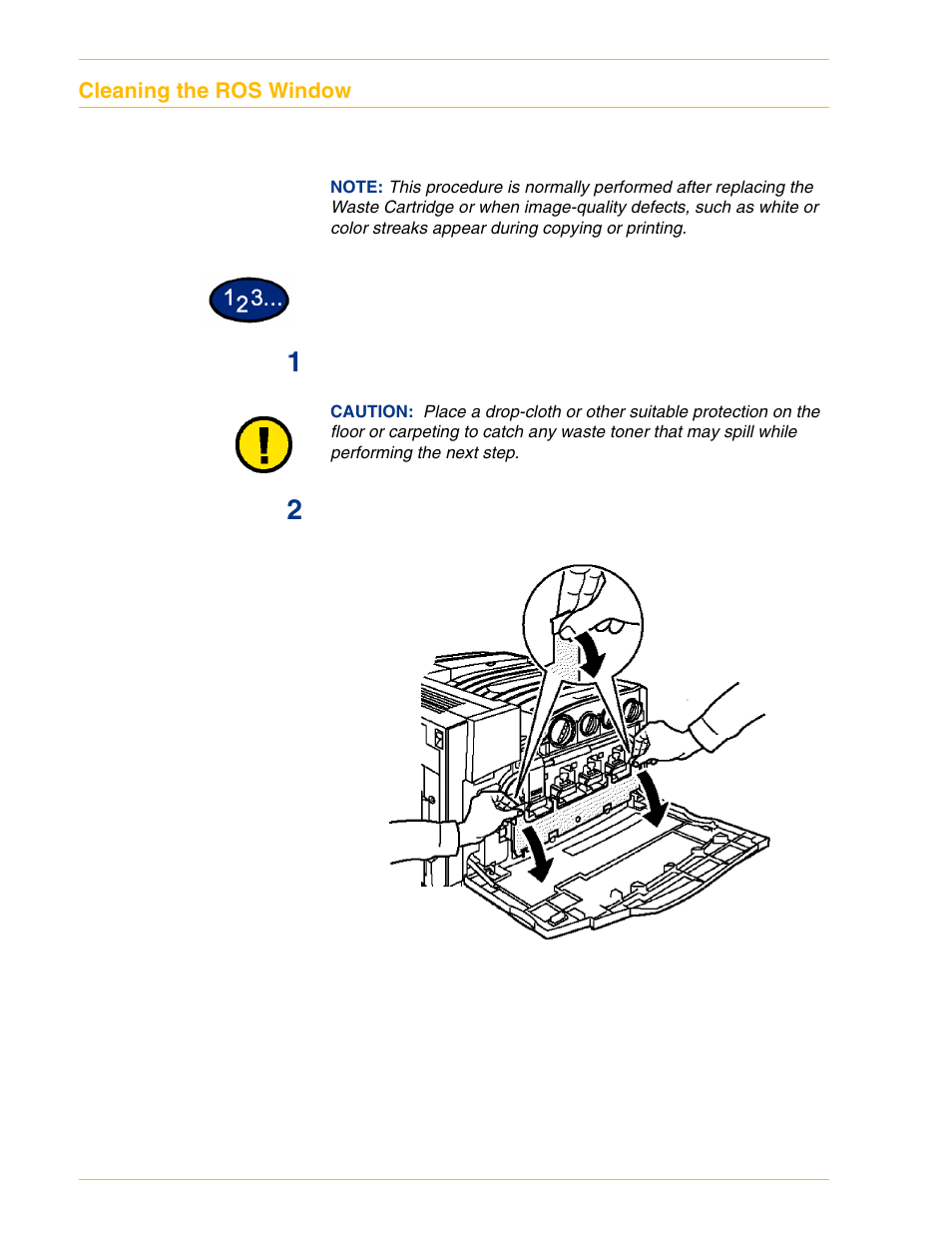 Cleaning the ros window, Cleaning the ros window 6–4 | HP 3535 User Manual | Page 220 / 268
