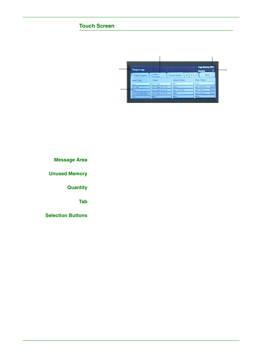 Touch screen | HP 3535 User Manual | Page 25 / 268