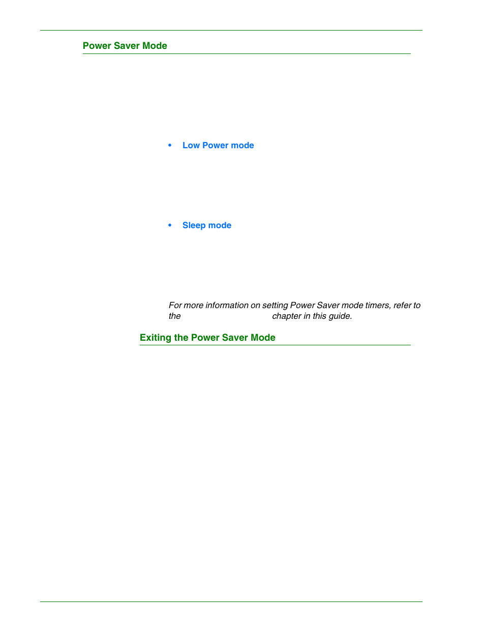 Power saver mode, Exiting the power saver mode, Power saver mode 1–11 | HP 3535 User Manual | Page 29 / 268