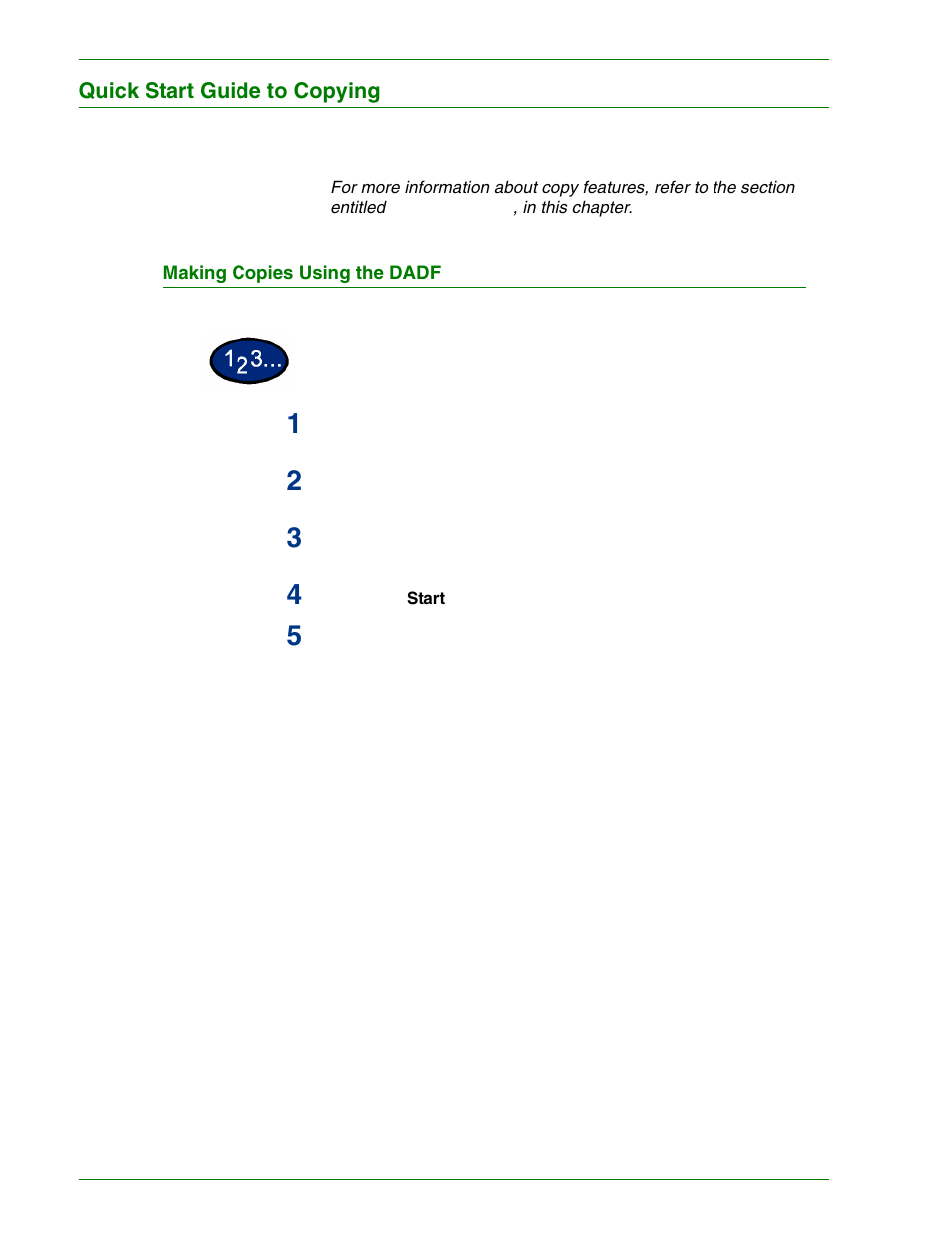 Quick start guide to copying, Making copies using the dadf, Quick start guide to copying 1–12 | Making copies using the dadf 1–12 | HP 3535 User Manual | Page 30 / 268