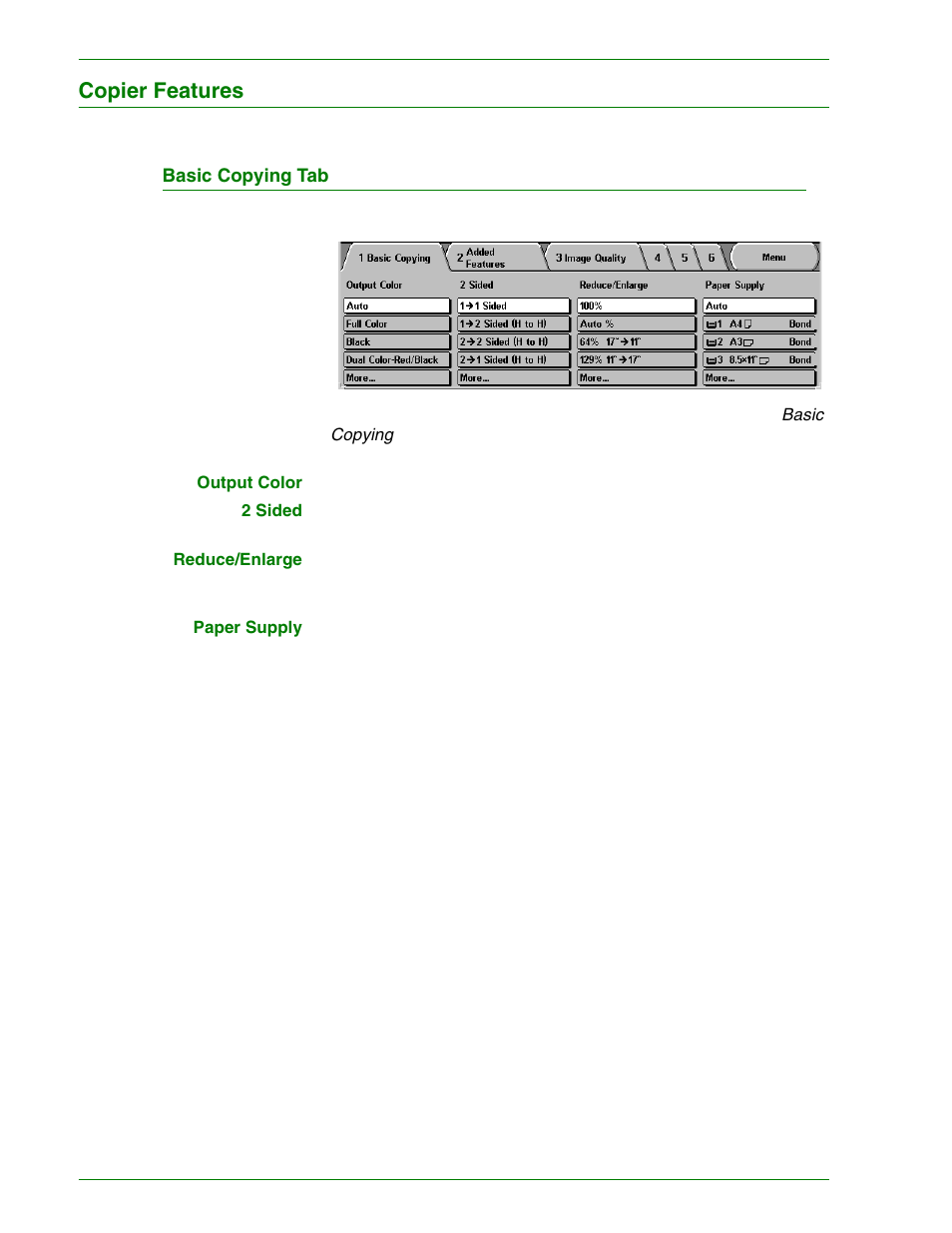 Copier features, Basic copying tab, Copier features 1–18 | Basic copying tab 1–18 | HP 3535 User Manual | Page 36 / 268
